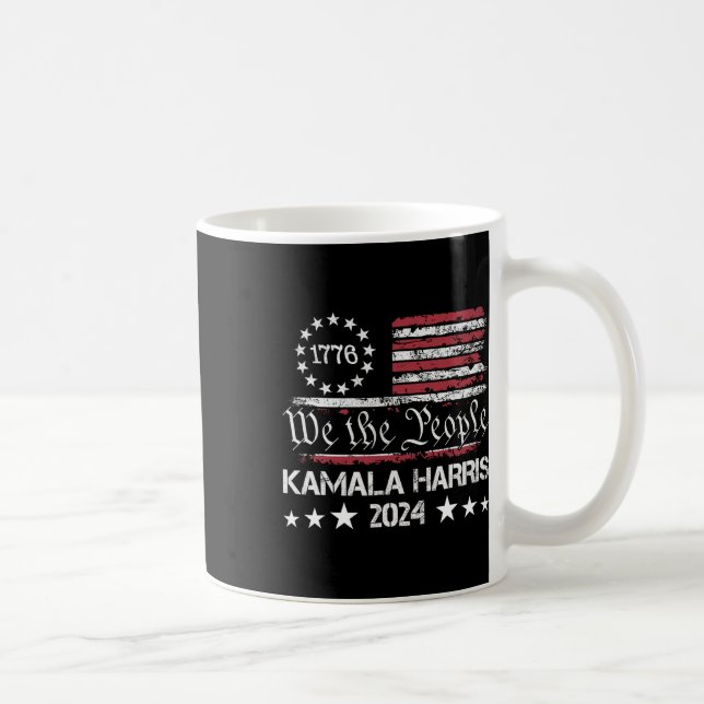 Harris We The People I’m With Her Usa Flag 1  Coffee Mug (Right)