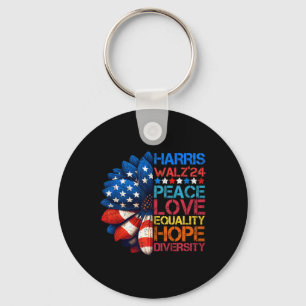 Harris Wheimer 2024 Peace Love Equality Hope Diver Keychain