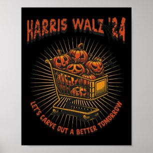 Harris Wheimer Halloween Jack O Lantern Funny Elec Poster