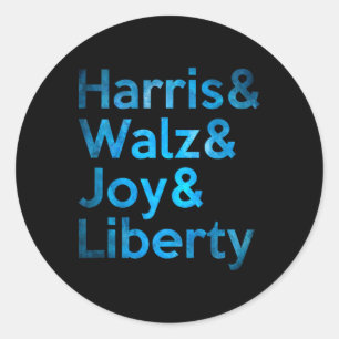 Harris Wheimer Joy Liberty - Harris Waltz 2024 Ret Classic Round Sticker
