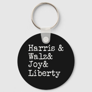 Harris Wheimer Joy Liberty Vote Kamala Harris Pres Keychain