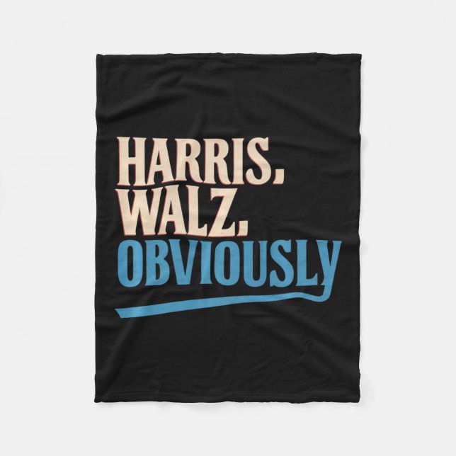 Harris Wheimer Obviously Election 2024 Premium  Fleece Blanket (Front)
