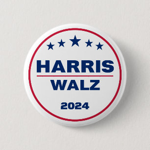 Harris Wlaz 2024 Kamala Harris Tim Walz Election 2 Inch Round Button