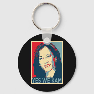 Harris Yes We Kam 2024 Election Political Campaign Keychain