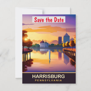 Harrisburg, Pennsylvania, Travel Postcard,  Save The Date