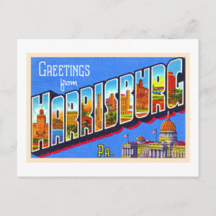 Harrisburg Pennsylvanie PA Grande lettre carte pos