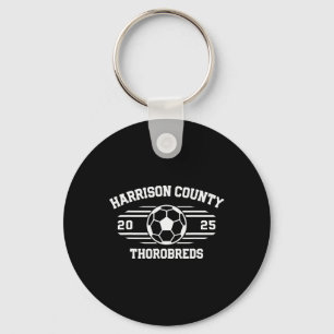 Harrison County Thorobreds Soccer Byll 2025 Keychain