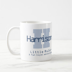 Harrison name meaning monogram H blue Coffee Mug