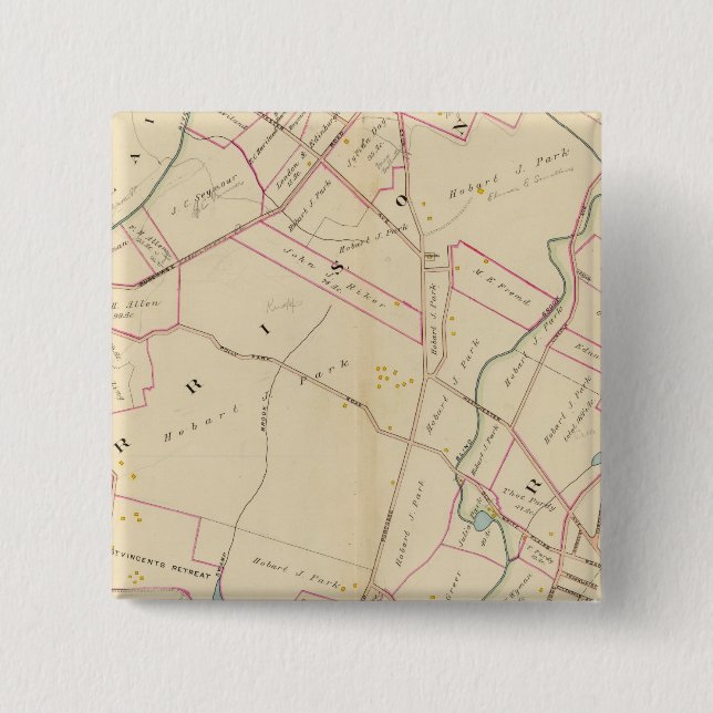 Harrison, Rye, New York 2 Inch Square Button (Front)
