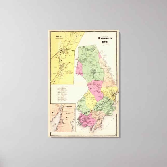 Harrison, Rye towns Canvas Print (Front)