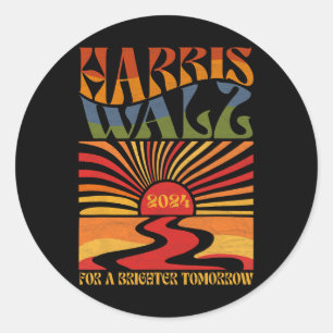 Harriswaltz 2024 For A Brighter Tomorrow Boho Aest Classic Round Sticker