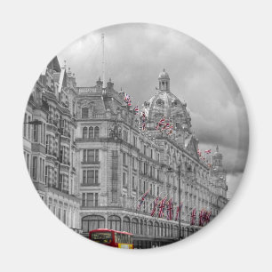 Harrods of Knightsbridge bw hdr Magnet
