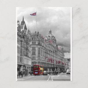 Harrods of Knightsbridge bw hdr Postcard
