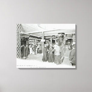 Harrods Provision Department, c.1901 Canvas Print