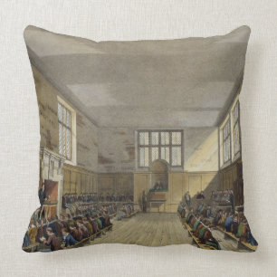 Harrow School Room from 'History of Harrow School' Throw Pillow