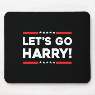 Harry B Funny Kamala Harris Tim W 2024 Let's Go Ha Mouse Pad