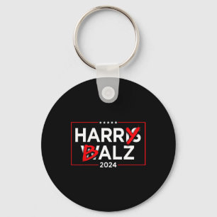 Harry B Kamala Harris And Tim W 2024 Keychain