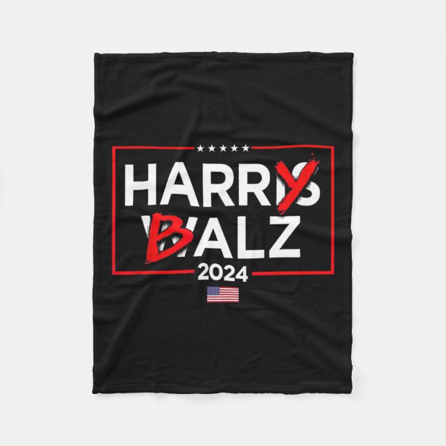 Harry Bheimer Harris 24 Kamala Harris For Presiden Fleece Blanket (Front)