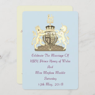 Harry et faire-part de mariage royal snob de