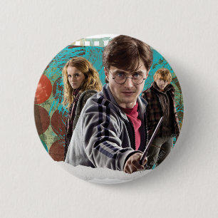 Harry, Hermione, and Ron 1 2 Inch Round Button