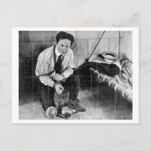 Harry Houdini About to Escape from Prison Postcard