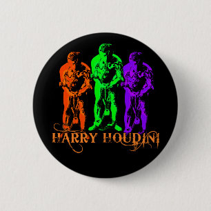 Harry Houdini Triple Image 2 Inch Round Button