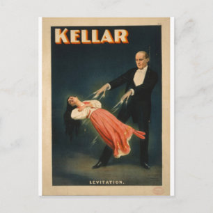 Harry Kellar performs Levitation 1895 Magic Postcard