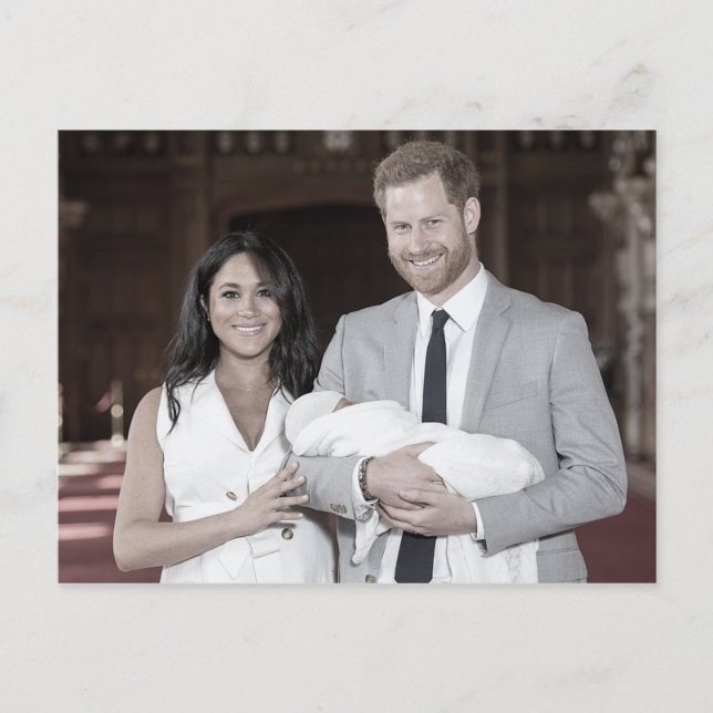 Harry Meghan Archie stylized Postcard (Front)