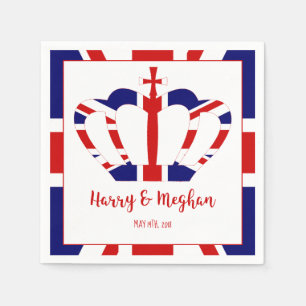 Harry & Meghan Crown   Royal Wedding Celebration Napkin