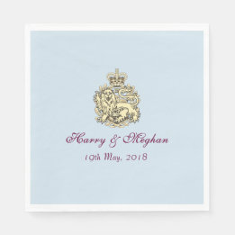 Harry Meghan Posh Royal Wedding Party Napkins