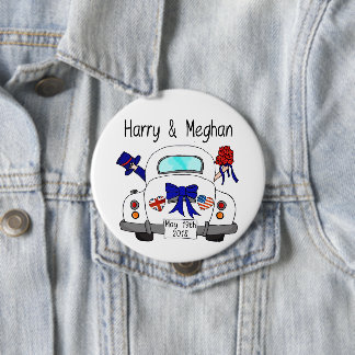 Harry & Meghan Wedding, May 19th 2018 4 Inch Round Button