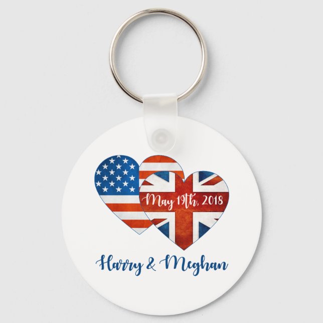 Harry & Meghan Wedding, May 19th 2018 Keychain (Front)