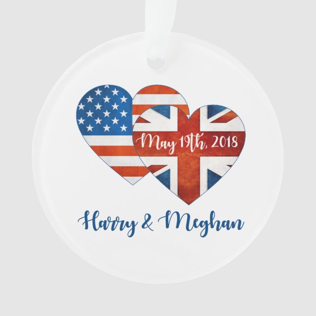 Harry & Meghan Wedding, May 19th 2018 Ornament (Front)