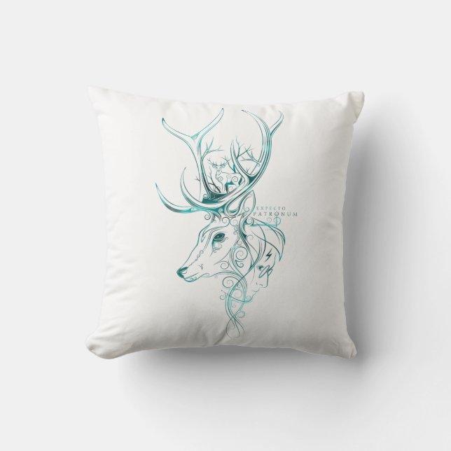 Harry Potter | Aguamenti EXPECTO PATRONUM™ Stag Throw Pillow (Front)