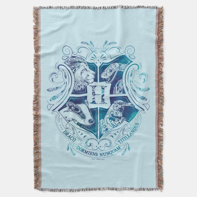 Harry Potter | Aguamenti HOGWARTS™ Crest Throw Blanket (Front Vertical)