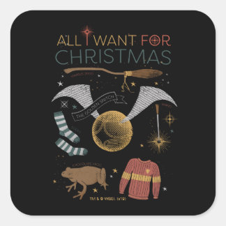 HARRY POTTER™ All I Want For Christmas Square Sticker