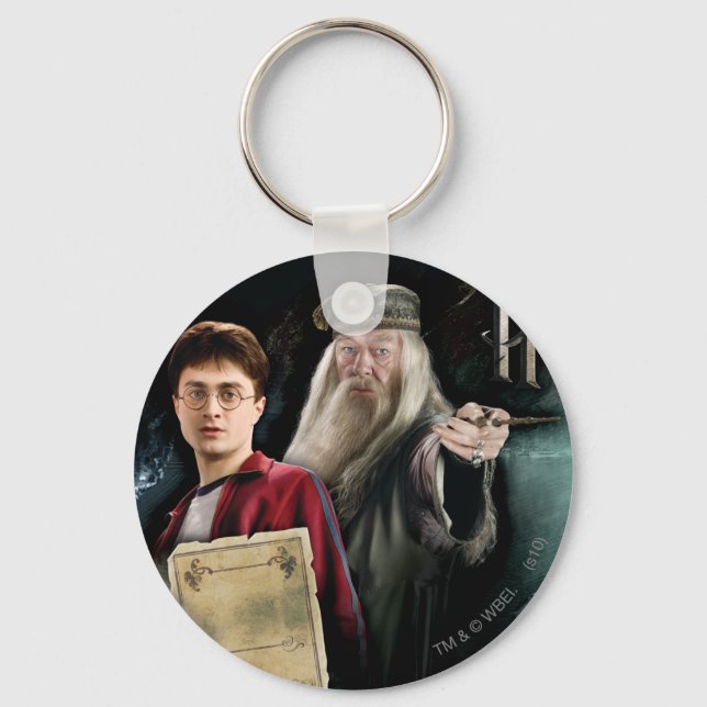 Harry Potter and Dumbledore Keychain (Front)