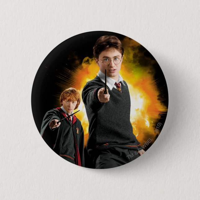 Harry Potter and Ron Weasely 2 Inch Round Button (Front)