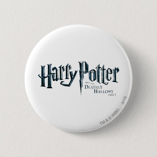 Harry Potter and the Deathly Hallows Logo 1 2 Inch Round Button (Front)