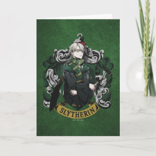 HARRY POTTER™   Anime Draco Malfoy House Crest Card