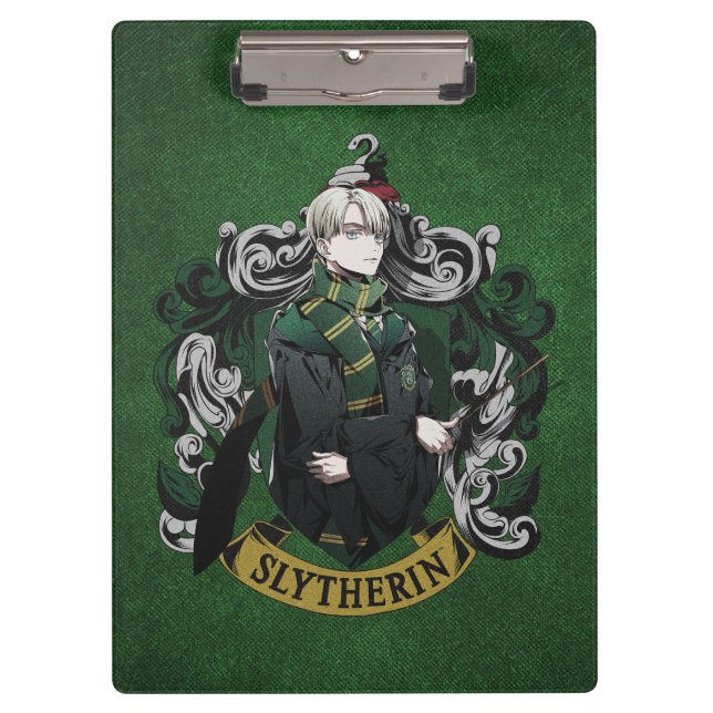 HARRY POTTER™ | Anime Draco Malfoy House Crest Clipboard (Front)
