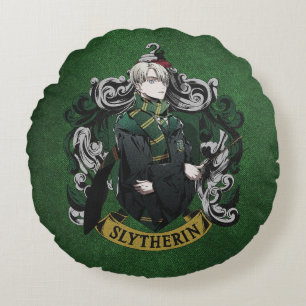 HARRY POTTER™   Anime Draco Malfoy House Crest Round Pillow