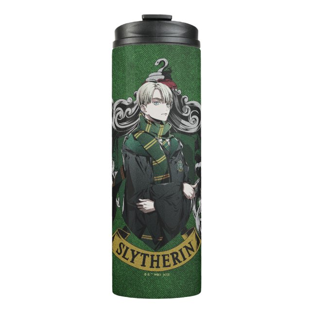 HARRY POTTER™ | Anime Draco Malfoy House Crest Thermal Tumbler (Front)