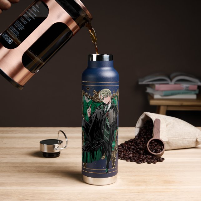 HARRY POTTER™ | Anime Draco Malfoy Seated Water Bottle (Coffee)