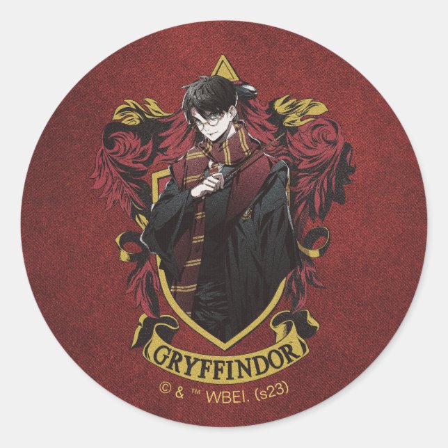 HARRY POTTER™ | Anime HARRY POTTER™ Crest Classic Round Sticker (Front)