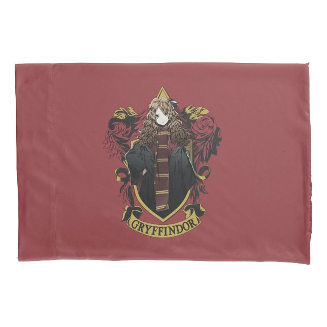 HARRY POTTER™ | Anime Hermione House Crest Pillowcase (Front)