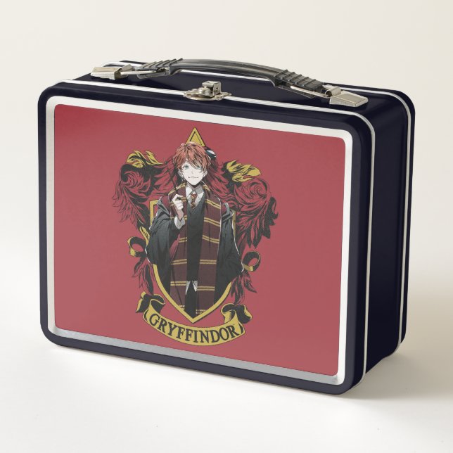 HARRY POTTER™ | Anime Ron Weasley House Crest Metal Lunch Box (Front)