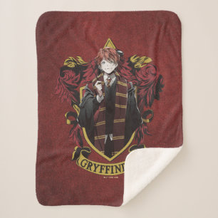 HARRY POTTER™ Anime Ron Weasley House Crest Sherpa Blanket