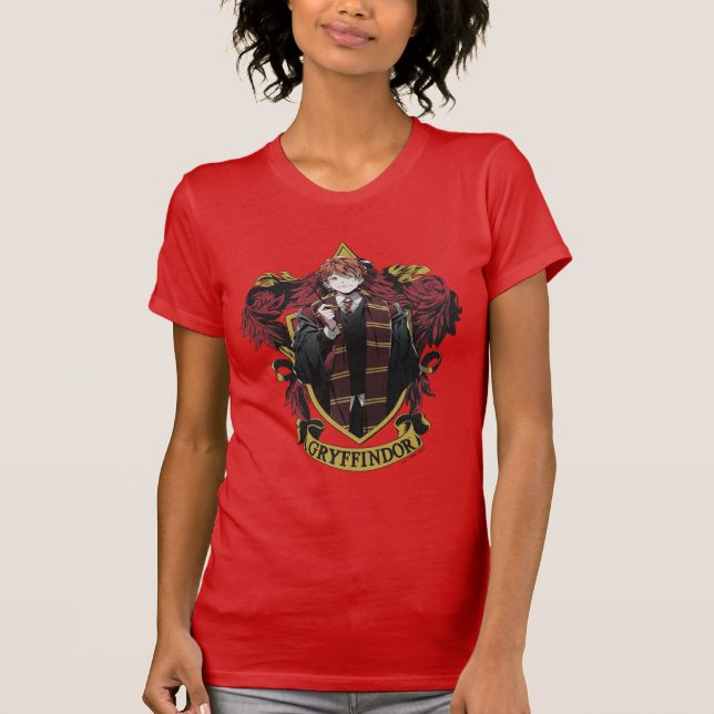 HARRY POTTER™ | Anime Ron Weasley House Crest T-Shirt (Front)