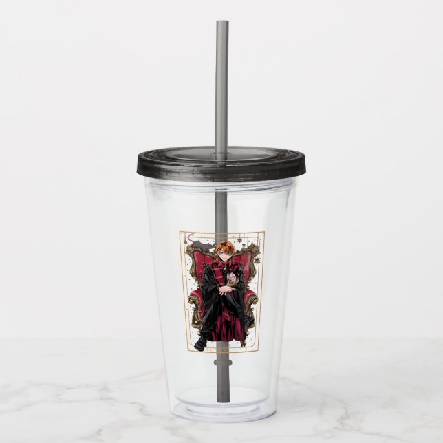 HARRY POTTER™ | Anime Ron Weasley Seated Acrylic Tumbler (Front)